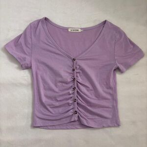 8 Core Women’s Purple Cropped Top | Babydoll Tee | Size Small